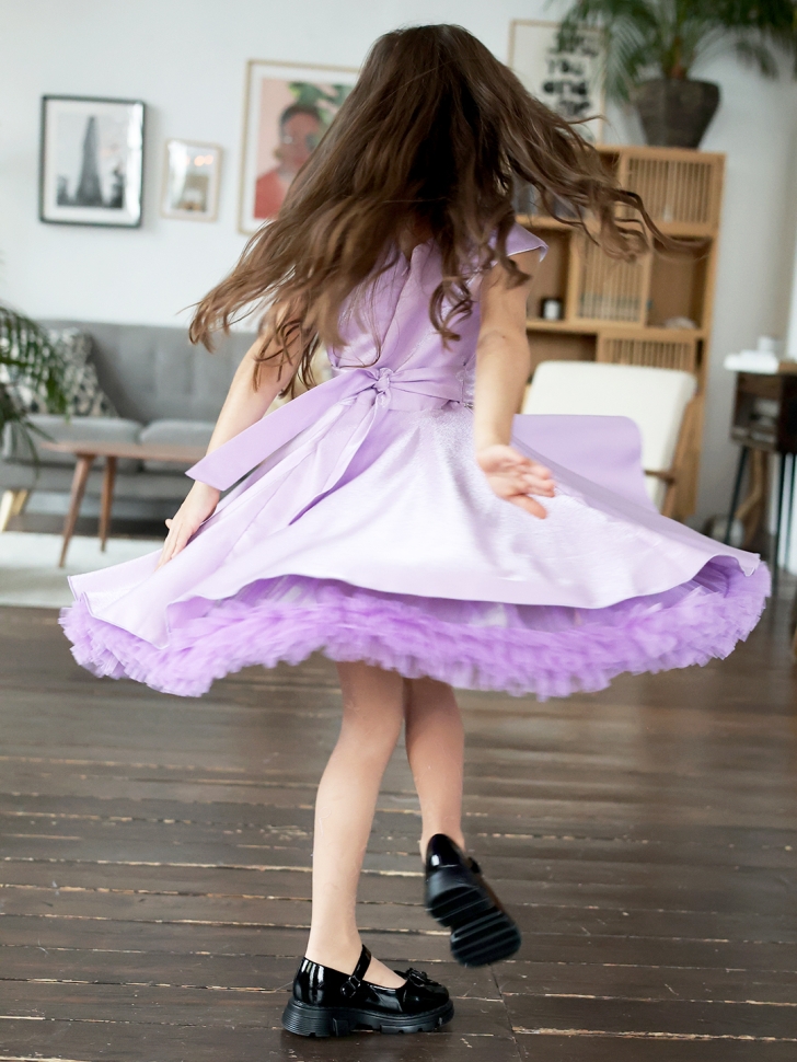 Платье для девочки БУШОН ST35, праздничное цвет сиреневый 