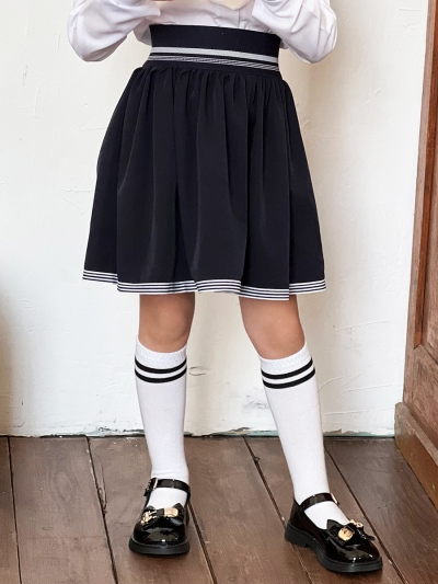 Юбка для девочек школьная БУШОН, модель SK90, цвет темно-синий