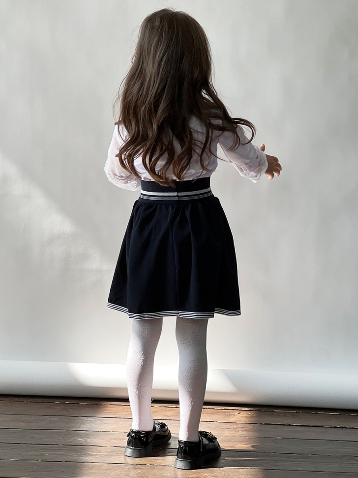 Юбка для девочек школьная БУШОН, модель SK90, цвет темно-синий