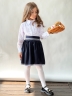 Юбка для девочек школьная БУШОН, модель SK90, цвет темно-синий