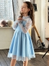 Платье для девочки нарядное БУШОН ST77, цвет голубой