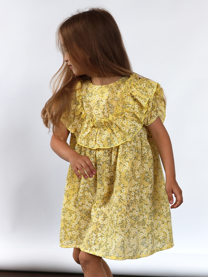 Платье для девочки вискоза БУШОН ST69, цвет желтый 