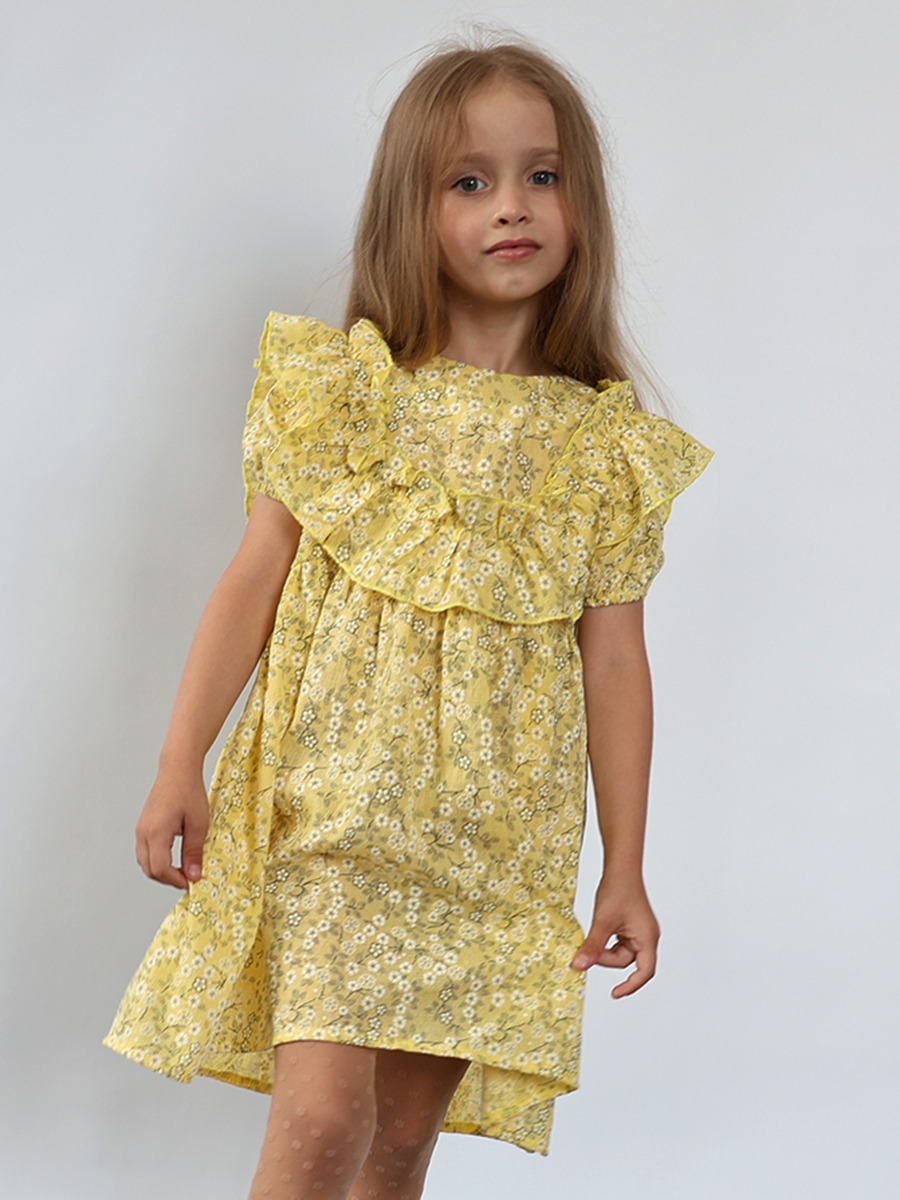Платье для девочки вискоза БУШОН ST69, цвет желтый 