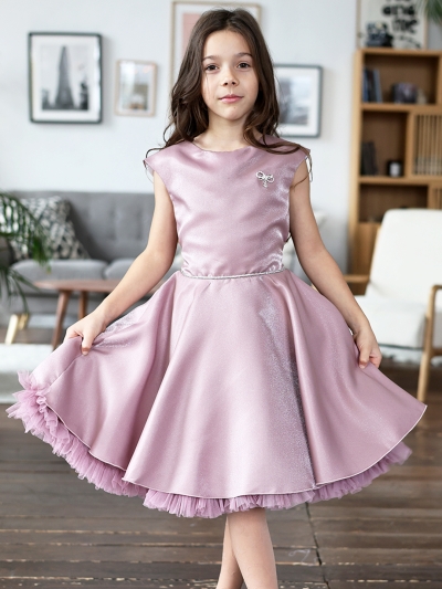 Платье для девочки БУШОН ST35, праздничное цвет чайная роза