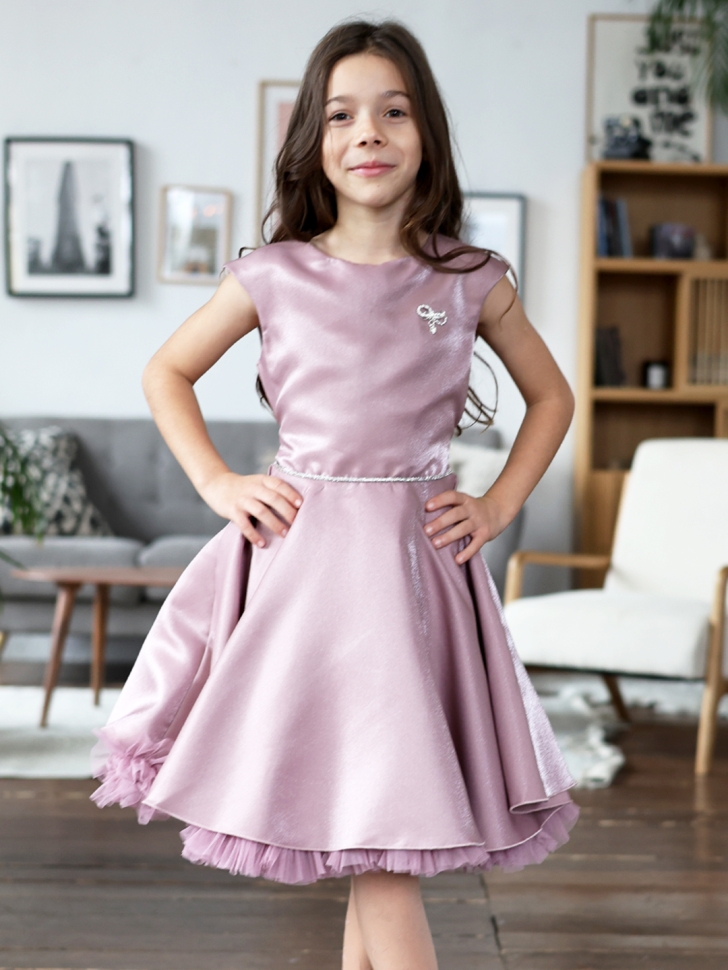 Платье для девочки БУШОН ST35, праздничное цвет чайная роза