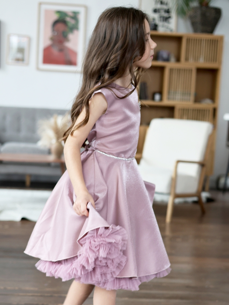 Платье для девочки БУШОН ST35, праздничное цвет чайная роза