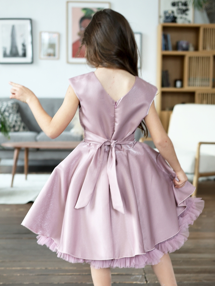 Платье для девочки БУШОН ST35, праздничное цвет чайная роза