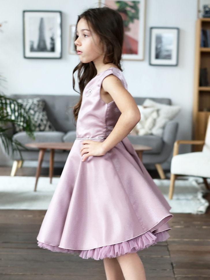 Платье для девочки БУШОН ST35, праздничное цвет чайная роза