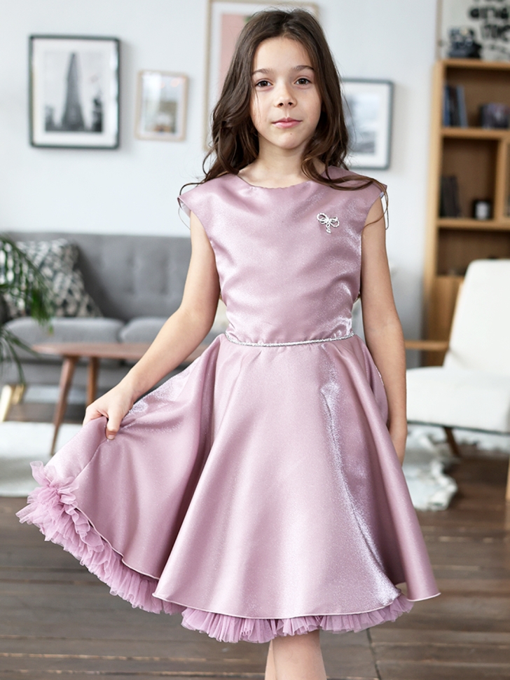 Платье для девочки БУШОН ST35, праздничное цвет чайная роза