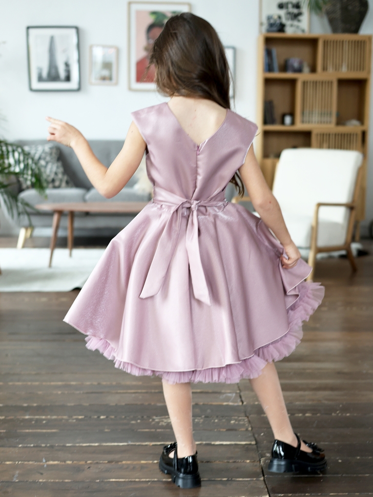 Платье для девочки БУШОН ST35, праздничное цвет чайная роза