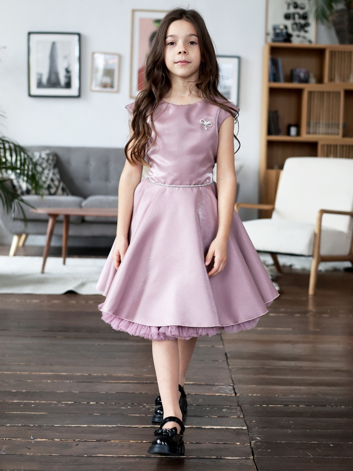 Платье для девочки БУШОН ST35, праздничное цвет чайная роза