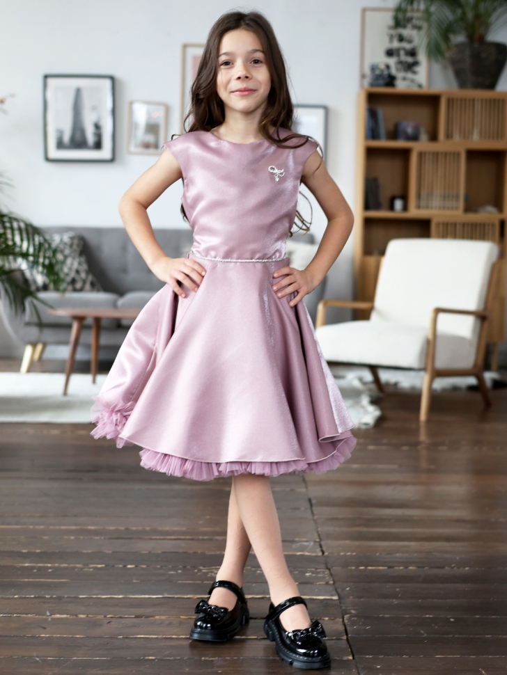 Платье для девочки БУШОН ST35, праздничное цвет чайная роза