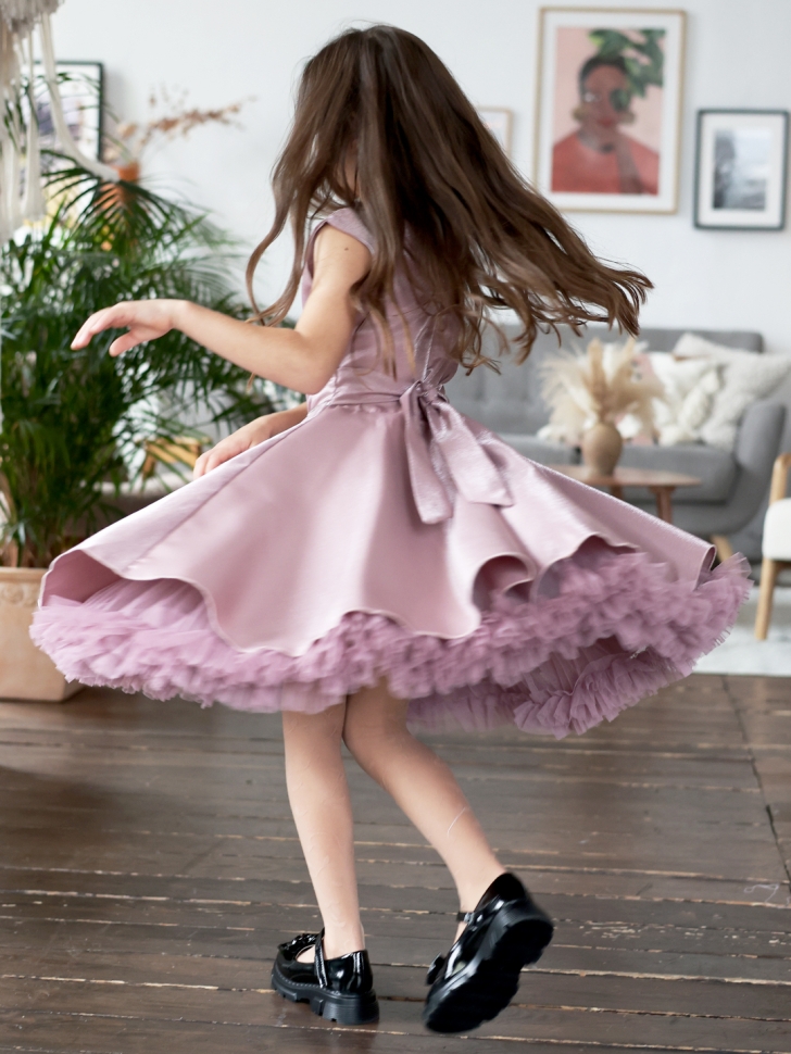 Платье для девочки БУШОН ST35, праздничное цвет чайная роза