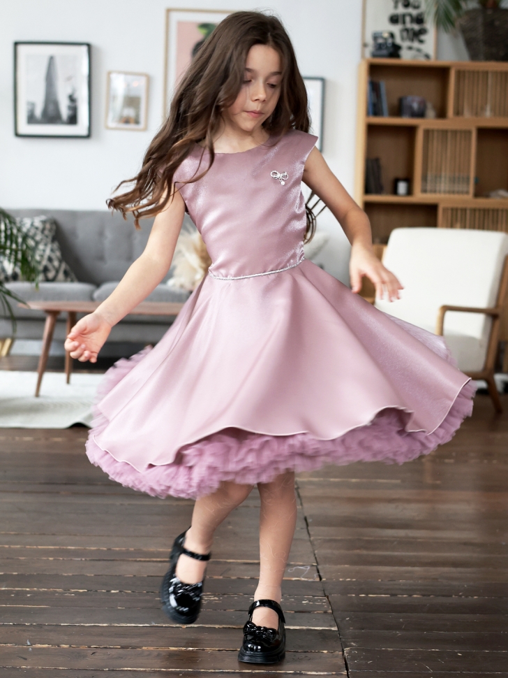 Платье для девочки БУШОН ST35, праздничное цвет чайная роза