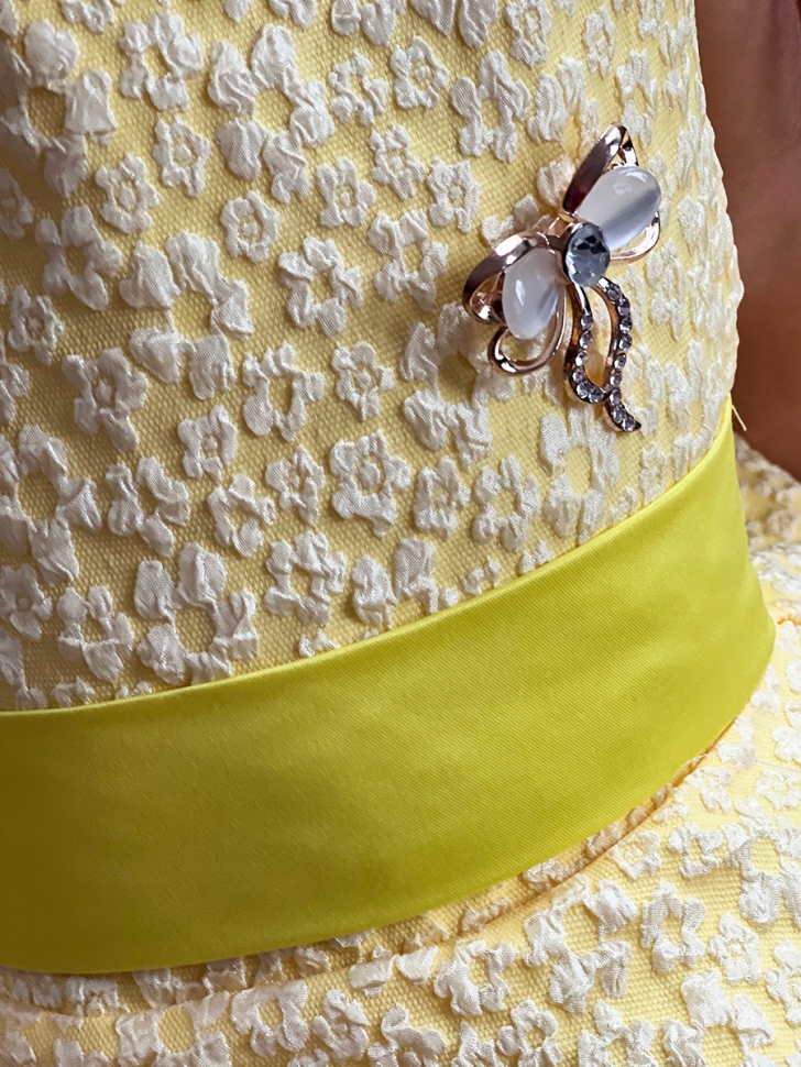 Платье для девочки праздничное БУШОН ST36, цвет желтый