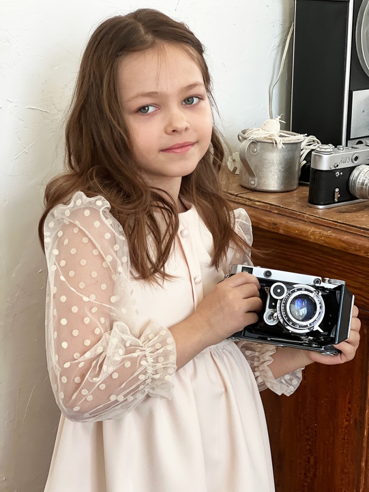 Платье для девочки нарядное БУШОН ST52, цвет бежевый