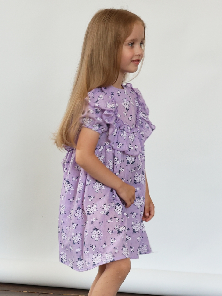 Платье для девочки вискоза БУШОН ST69, цвет сиреневый 