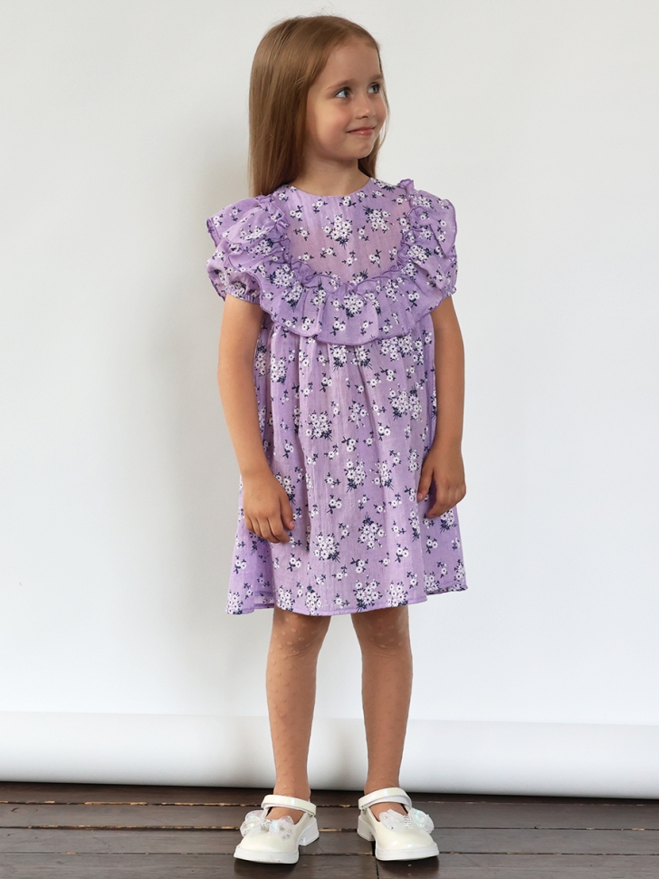 Платье для девочки вискоза БУШОН ST69, цвет сиреневый 