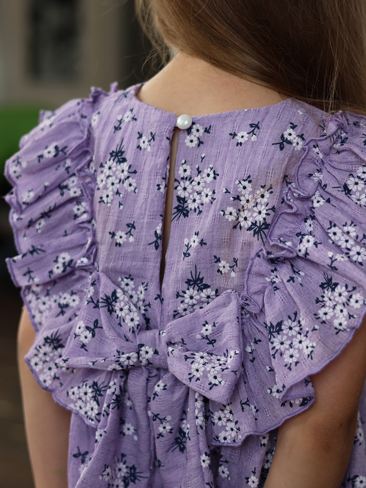 Платье для девочки вискоза БУШОН ST69, цвет сиреневый 