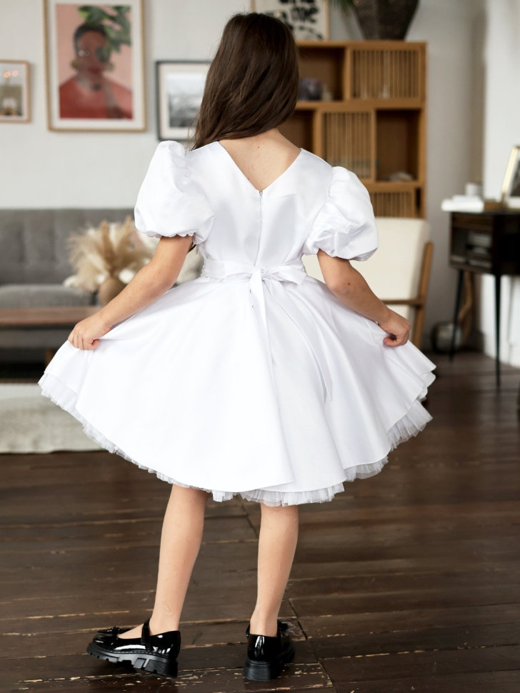 Платье для девочки БУШОН ST34, праздничное цвет белый