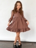 Платье для девочки нарядное БУШОН ST52, цвет коричневый