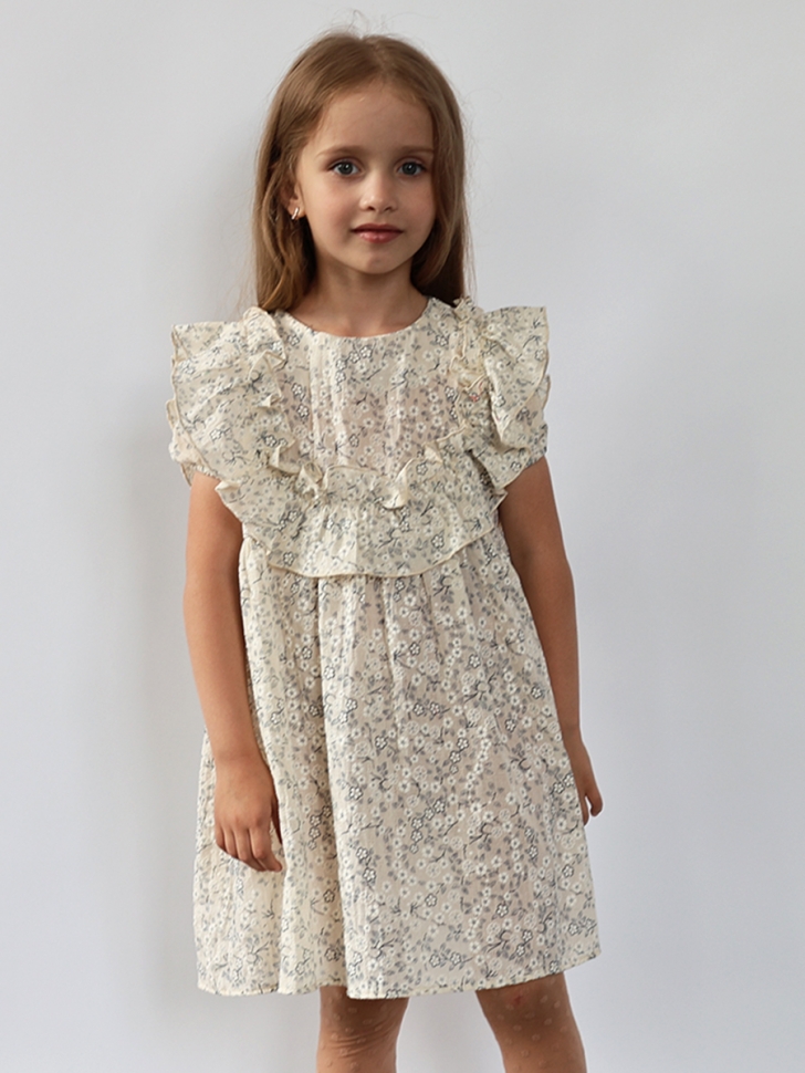 Платье для девочки вискоза БУШОН ST69, цвет бежевый 