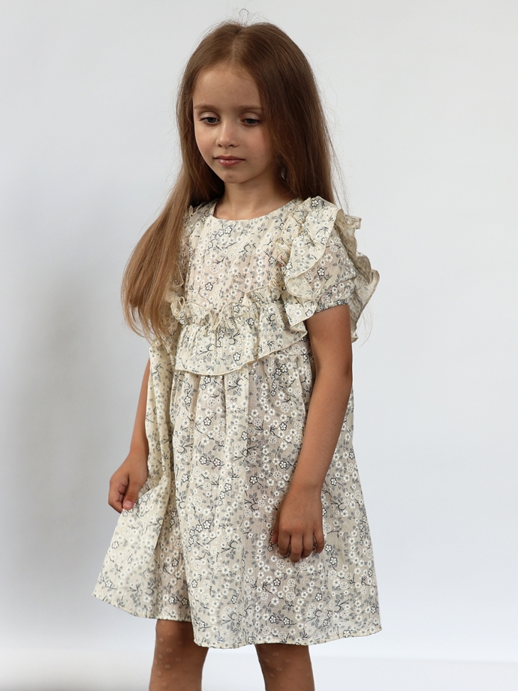 Платье для девочки вискоза БУШОН ST69, цвет бежевый 