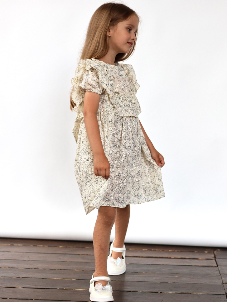 Платье для девочки вискоза БУШОН ST69, цвет бежевый 