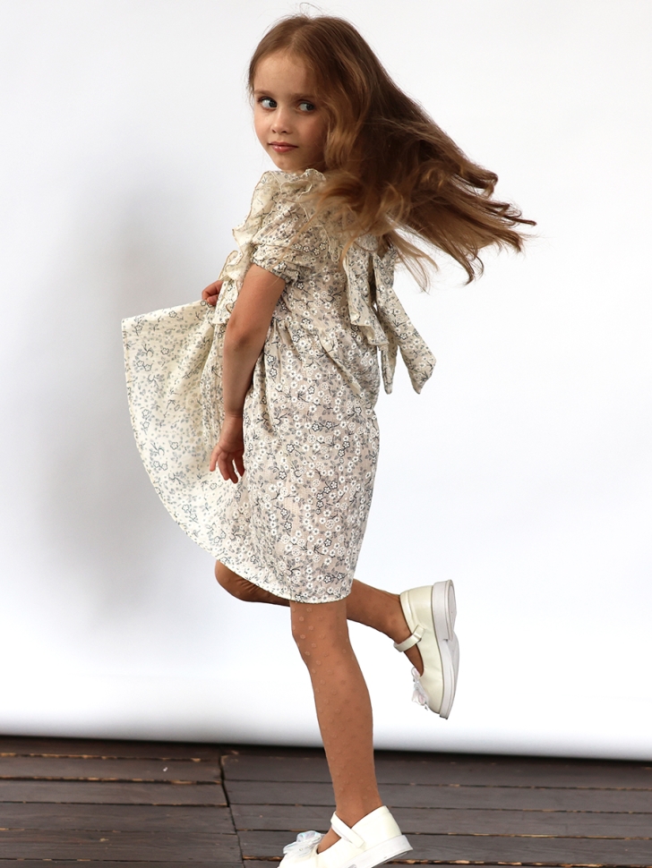 Платье для девочки вискоза БУШОН ST69, цвет бежевый 