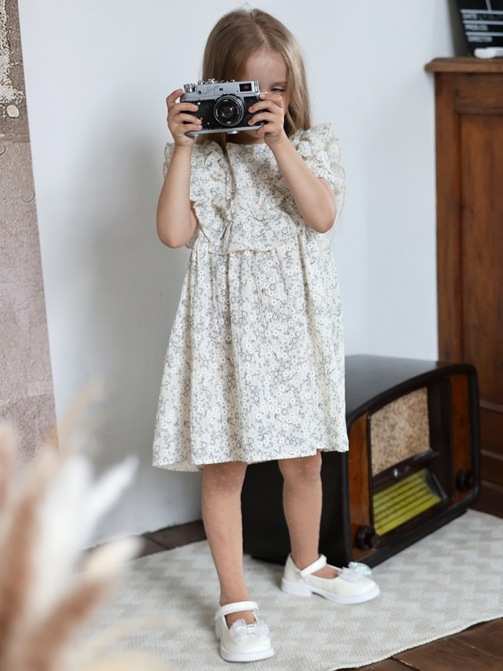 Платье для девочки вискоза БУШОН ST69, цвет бежевый 