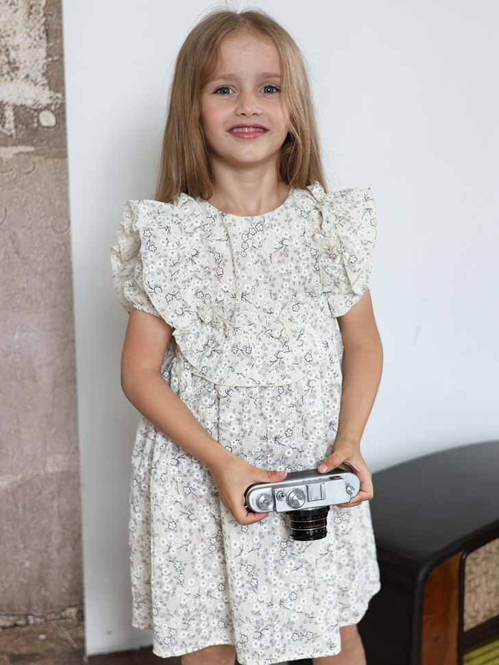 Платье для девочки вискоза БУШОН ST69, цвет бежевый 