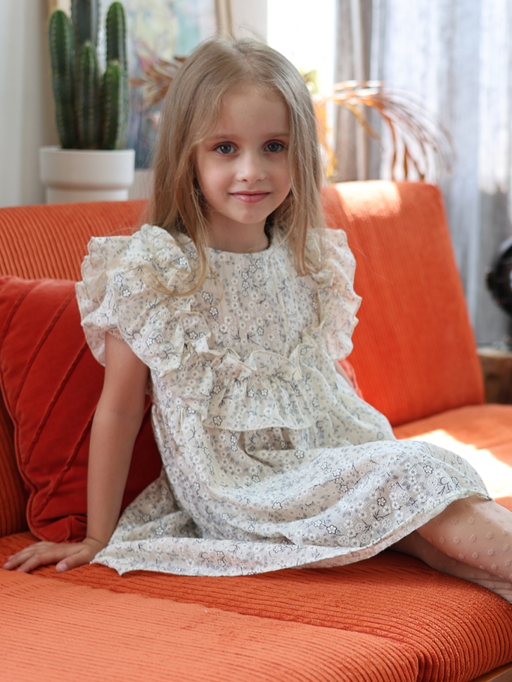 Платье для девочки вискоза БУШОН ST69, цвет бежевый 