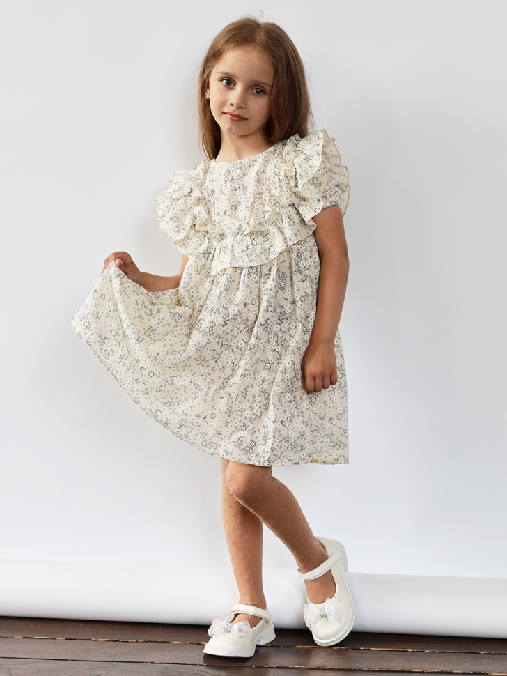 Платье для девочки вискоза БУШОН ST69, цвет бежевый 