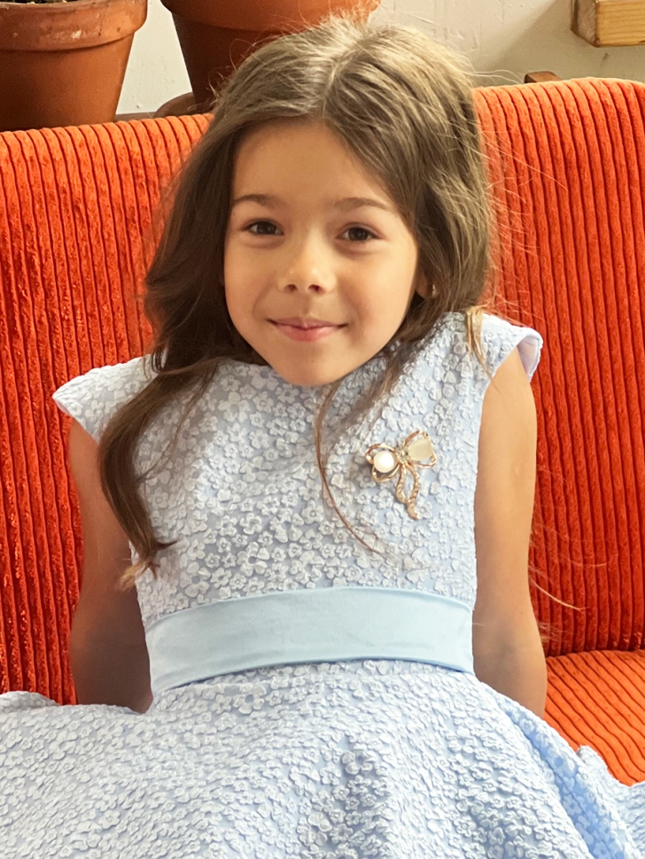 Платье для девочки праздничное БУШОН ST36, цвет голубой