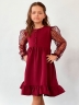 Платье для девочки нарядное БУШОН ST52, цвет бордовый