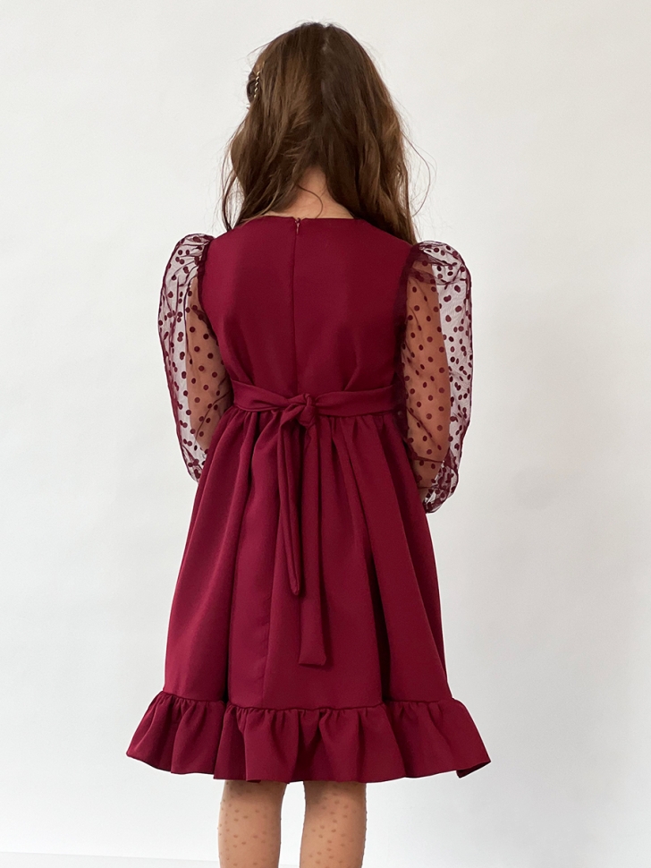 Платье для девочки нарядное БУШОН ST52, цвет бордовый