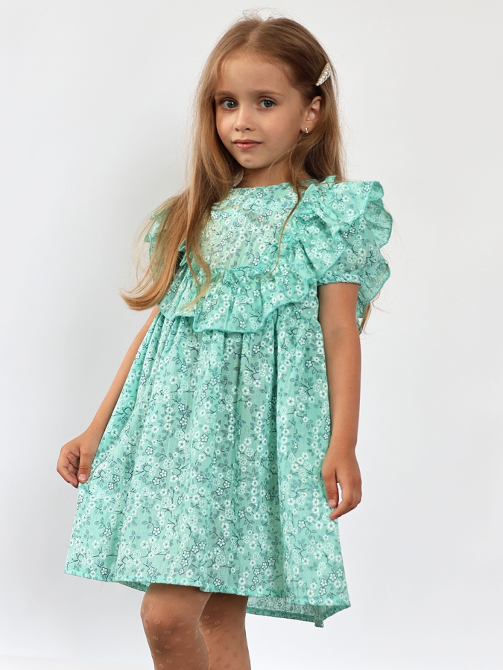 Платье для девочки вискоза БУШОН ST69, цвет бирюза 