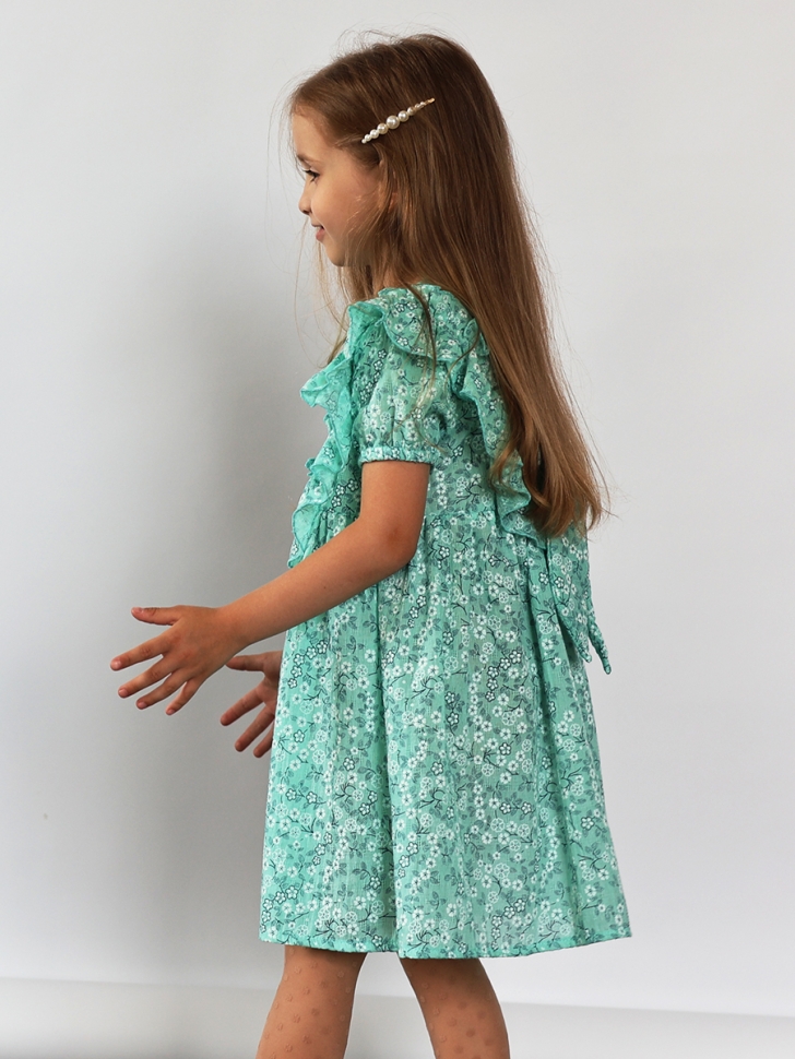 Платье для девочки вискоза БУШОН ST69, цвет бирюза 