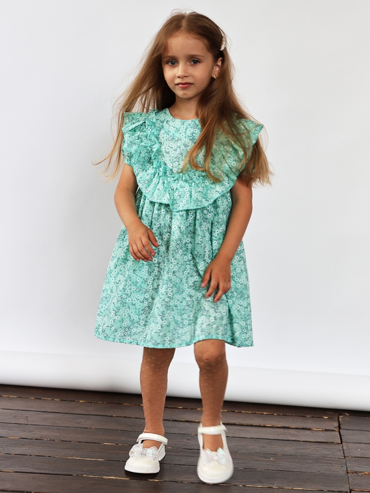Платье для девочки вискоза БУШОН ST69, цвет бирюза 