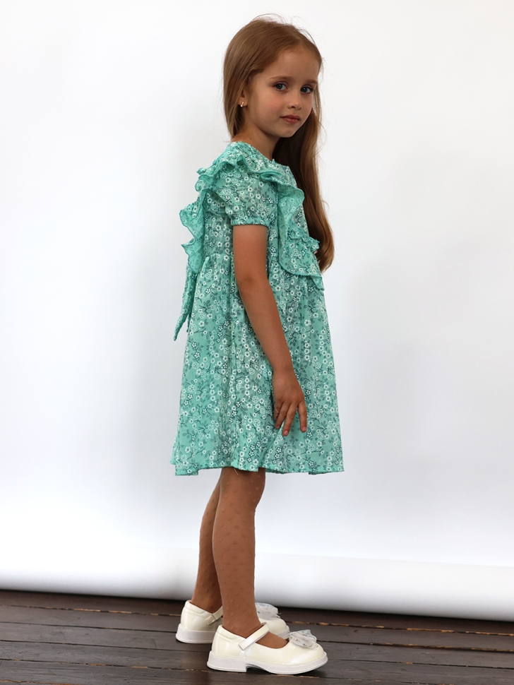 Платье для девочки вискоза БУШОН ST69, цвет бирюза 