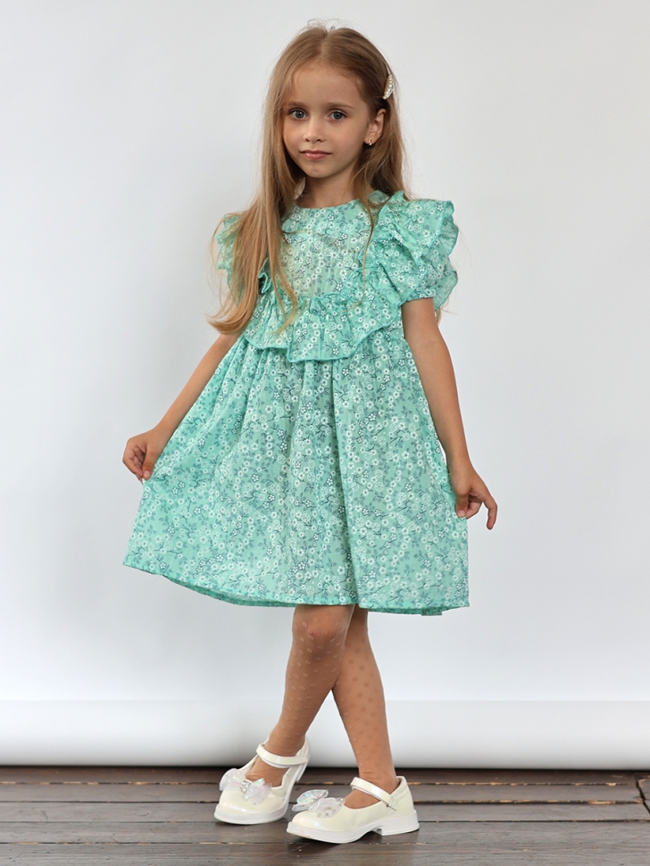 Платье для девочки вискоза БУШОН ST69, цвет бирюза 
