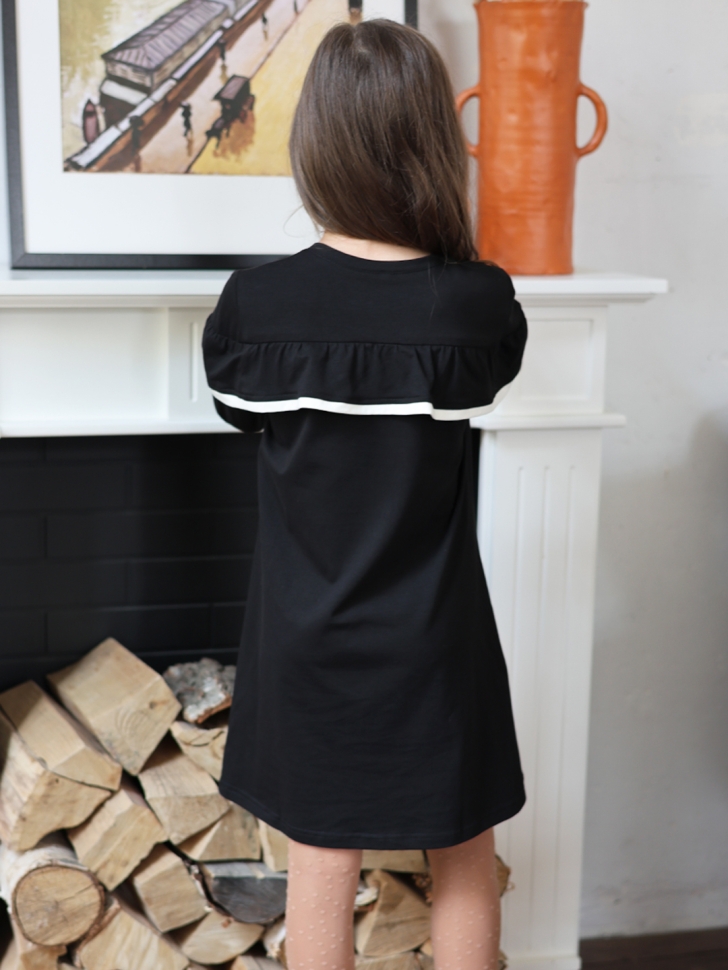 Платье для девочки школьное БУШОН SK33, цвет черный