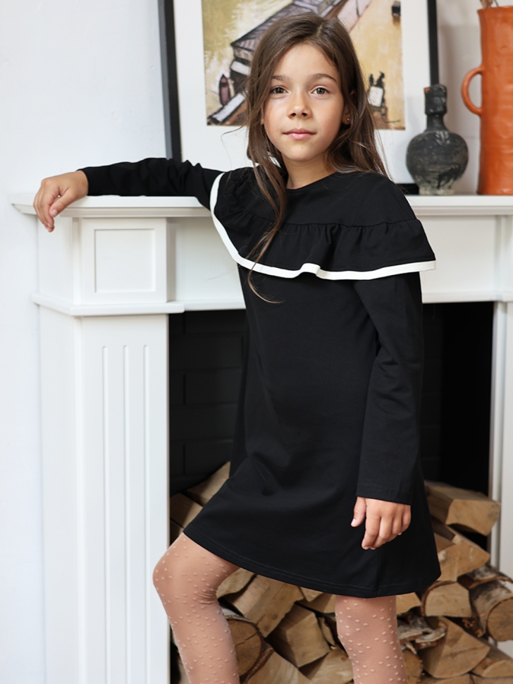 Платье для девочки школьное БУШОН SK33, цвет черный
