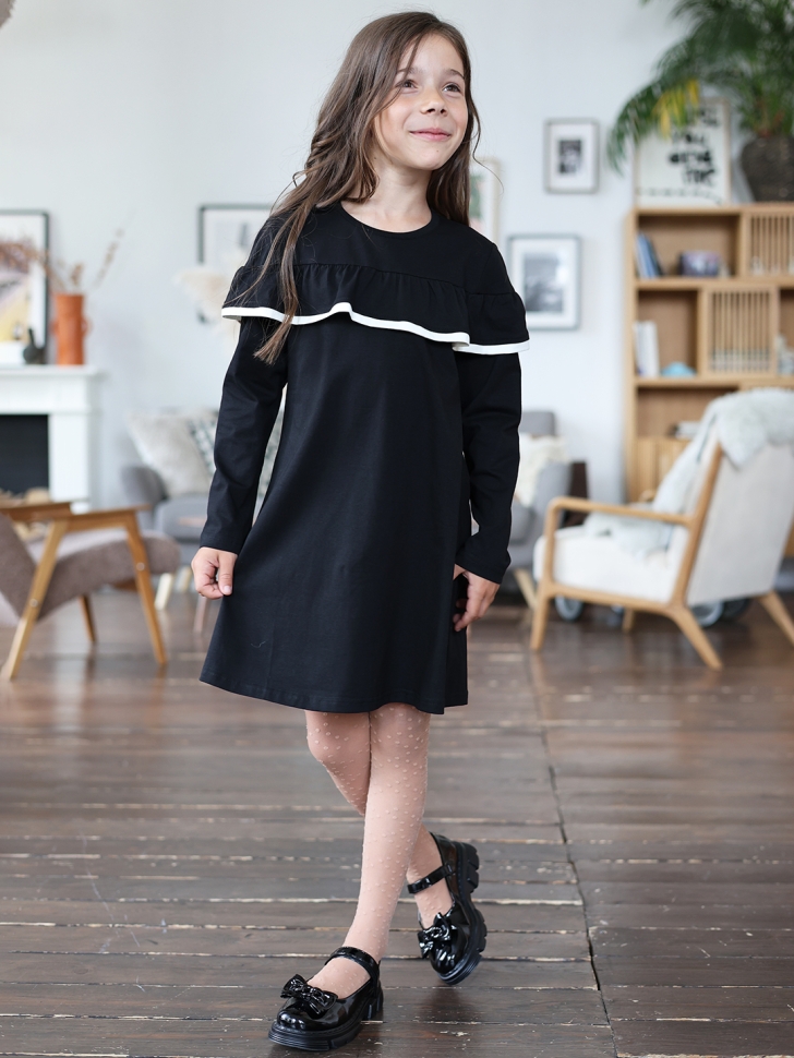 Платье для девочки школьное БУШОН SK33, цвет черный