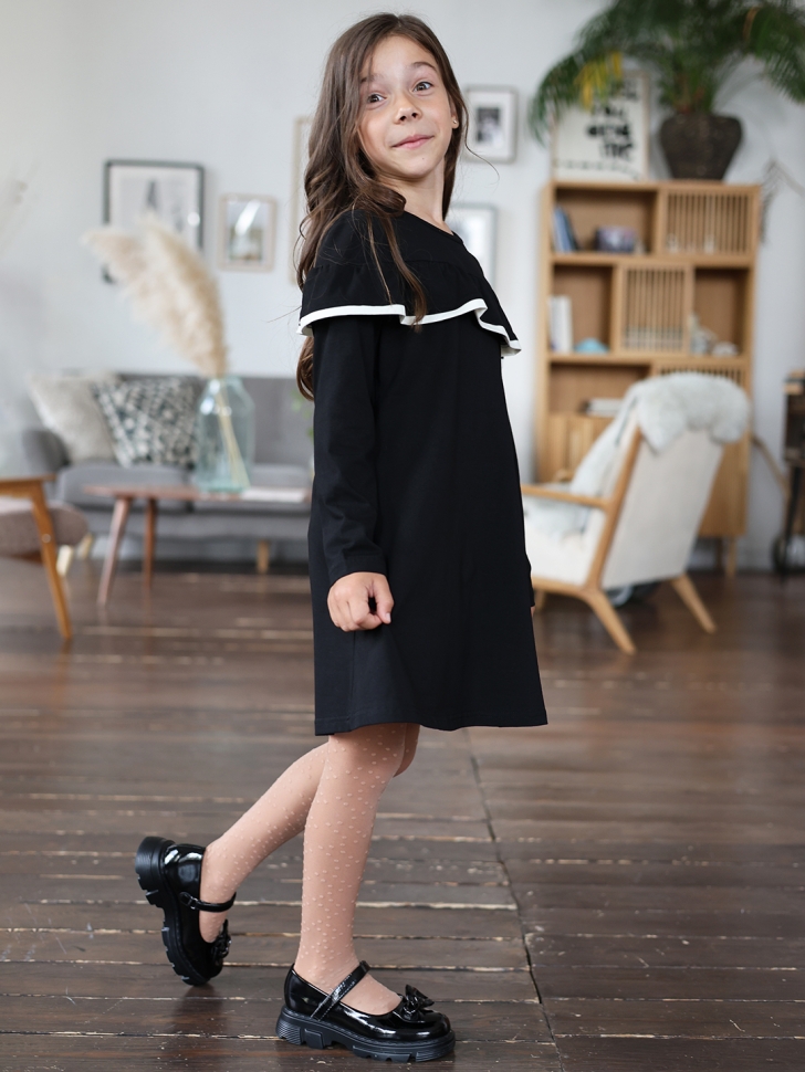 Платье для девочки школьное БУШОН SK33, цвет черный