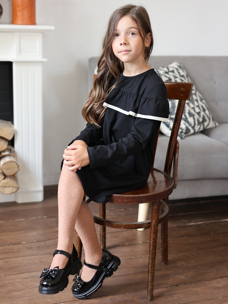 Платье для девочки школьное БУШОН SK33, цвет черный