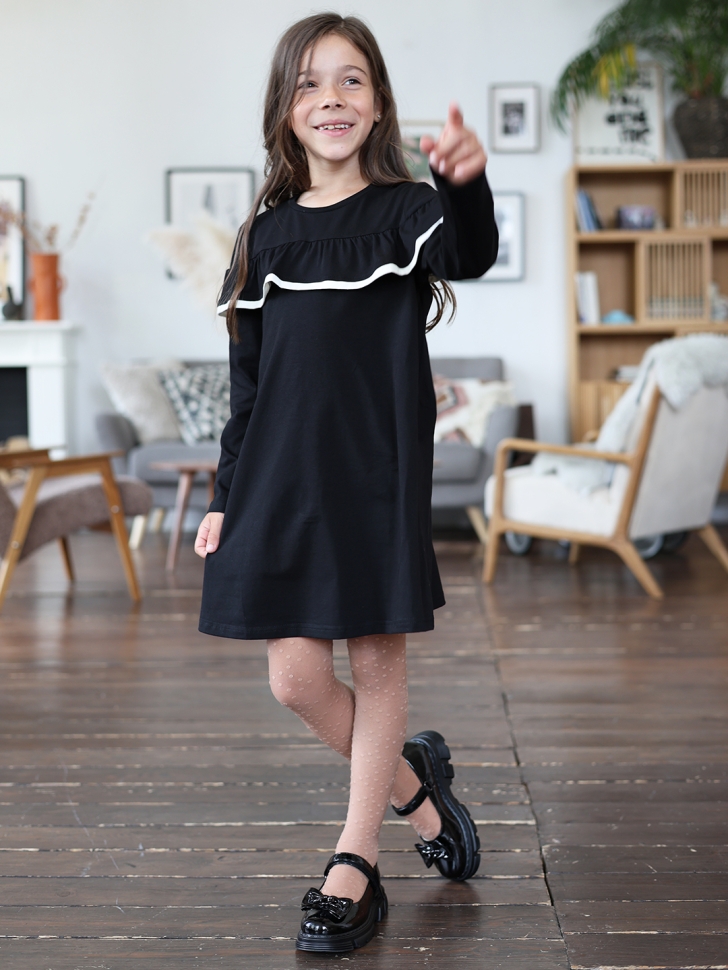 Платье для девочки школьное БУШОН SK33, цвет черный