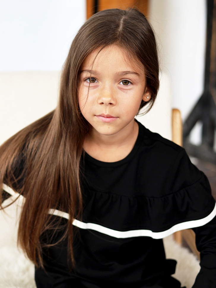 Платье для девочки школьное БУШОН SK33, цвет черный