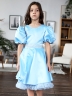 Платье для девочки БУШОН ST34, праздничное цвет голубой