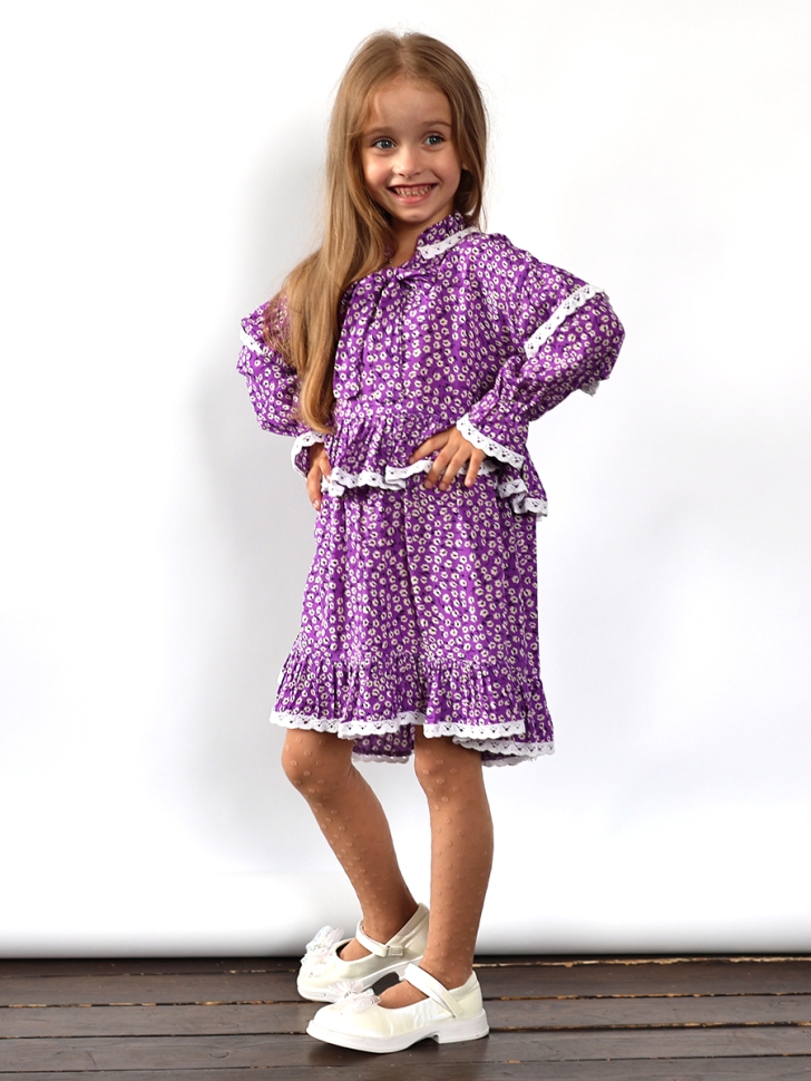 Платье для девочки нарядное БУШОН ST60, цвет фиолетовый